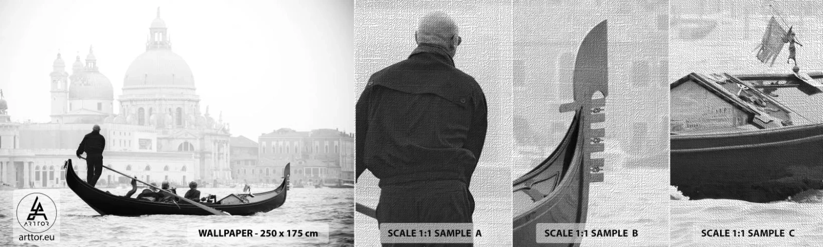 Fototapeten Muster Premium Canvas - Reise zu den Quellen der Schönheit - Venedig, Stadt, Die Architektur - 100x30 cm