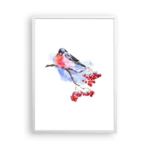 Poster in einem weißen Rahmen - Winter in Farbe - 50x70 cm