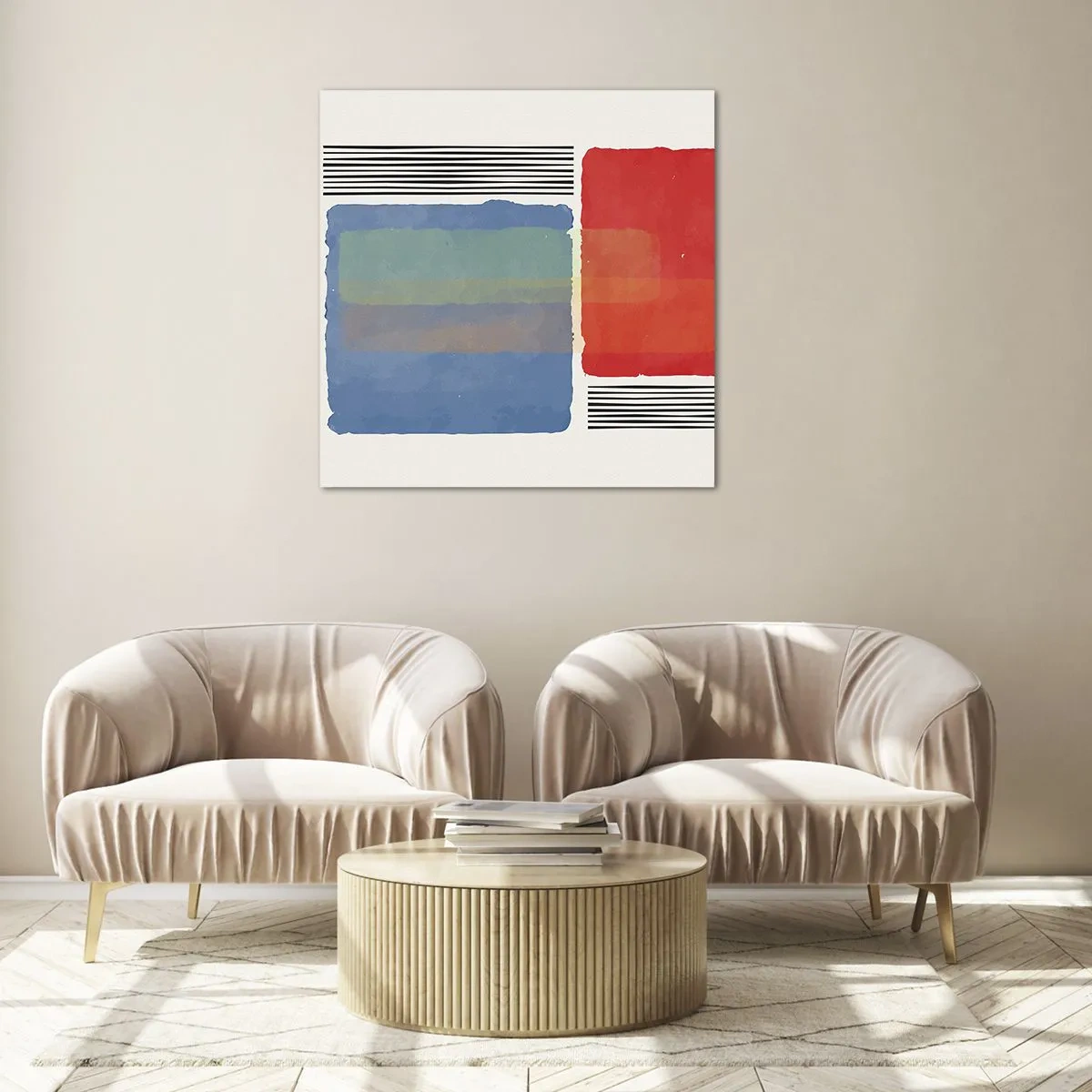 Glasbild - Bild auf glas - Der Geist und der Buchstabe der Geometrie - 30x30 cm