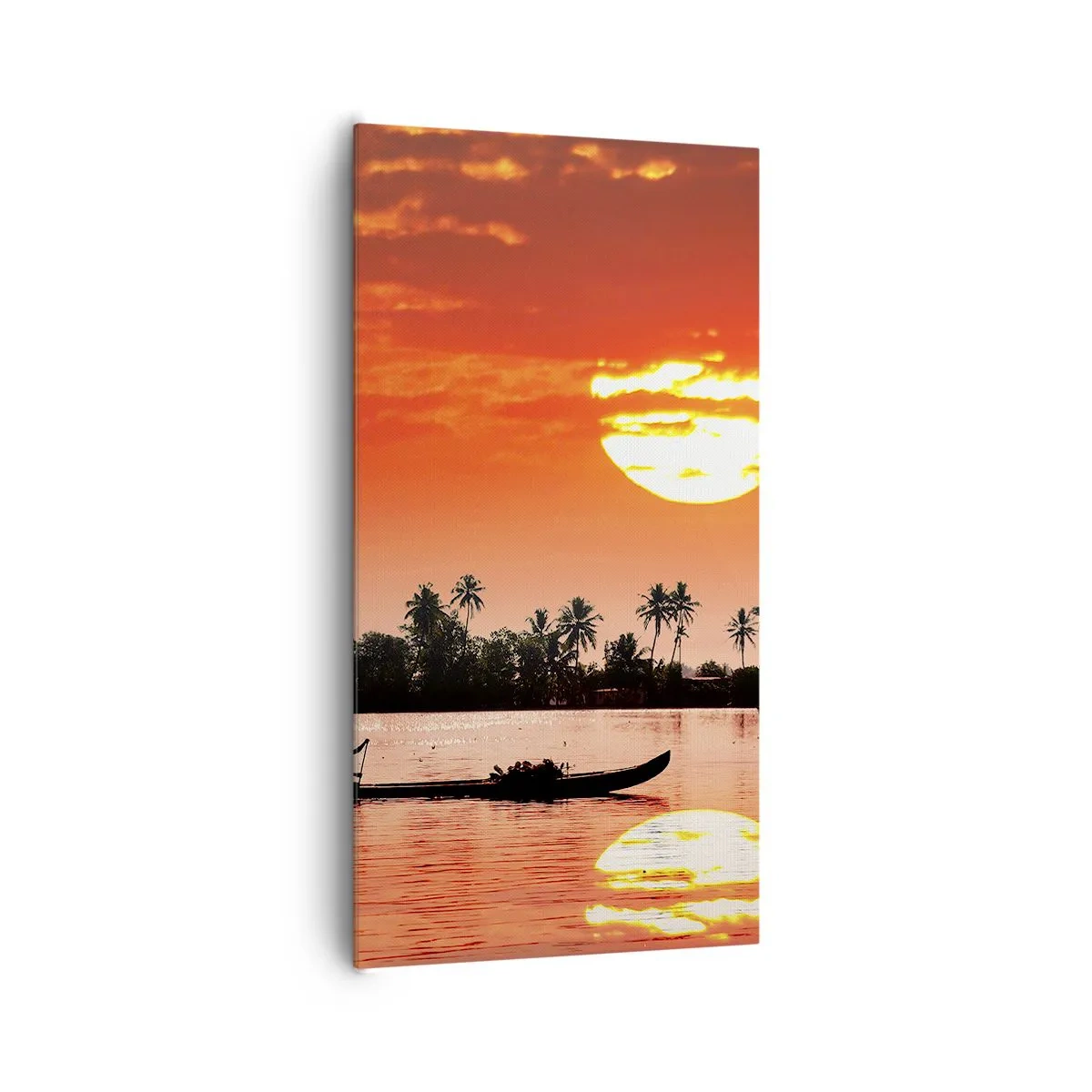 Bild auf Leinwand - Leinwandbild - Die Ruhe der Tropen bei Sonnenuntergang - 65x120 cm