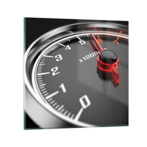 Glasbild - Bild auf glas - Vollgas! - 30x30 cm