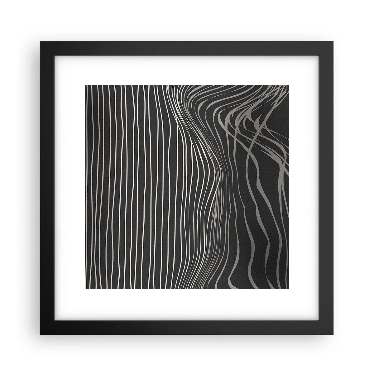 Poster in einem schwarzem Rahmen - Rhythmus und Akzent - 30x30 cm