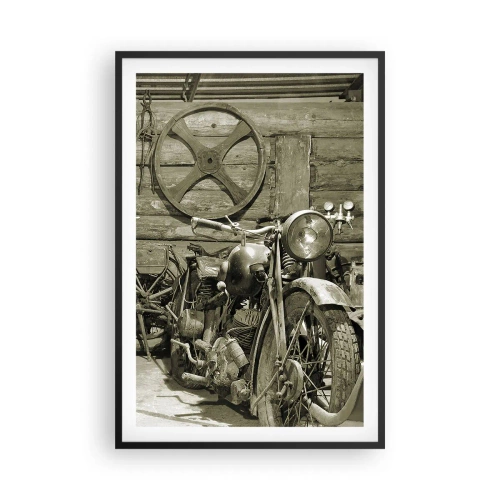 Poster in einem schwarzem Rahmen - Im Schuppen von Onkel Władek - 61x91 cm
