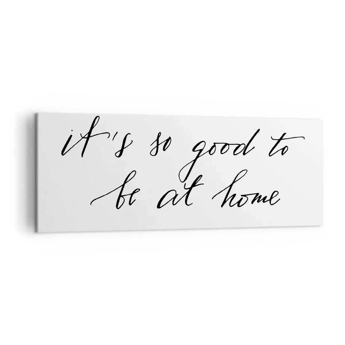 Bild auf Leinwand - Leinwandbild - Kalligrafischer Schriftzug auf weißem Hintergrund - 140x50cm - Die ganze Wahrheit - Moderne Wanddekoration für Wohnzimmer und Schlafzimmer ARTTOR