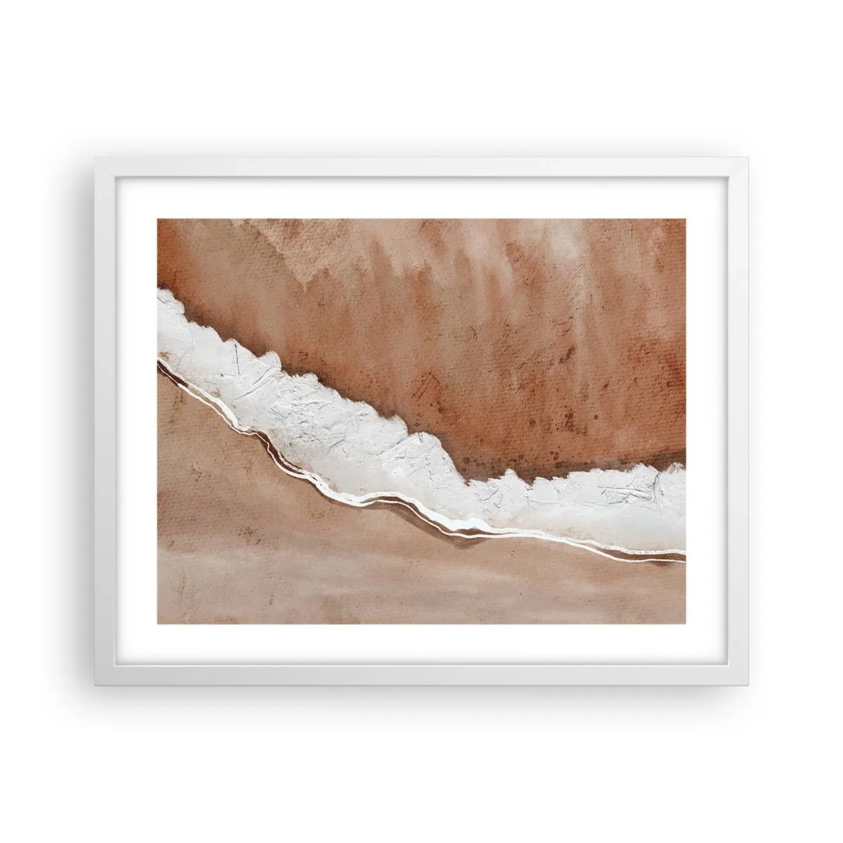 Poster in einem weißen Rahmen - In Farben der Erde - 50x40 cm