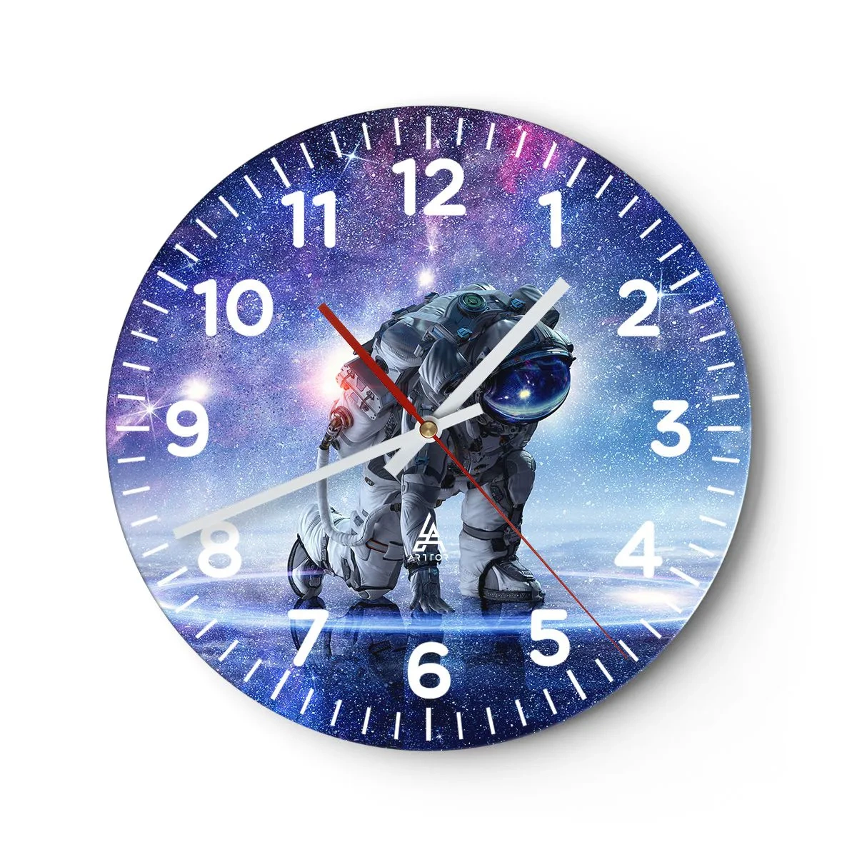Wanduhr - Glasuhr - Der Sternenhimmel über mir - 40x40 cm
