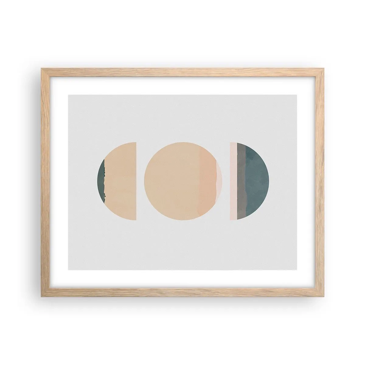 Poster in einem Rahmen aus heller Eiche - Ein Rad hinter dem anderen… - 50x40 cm