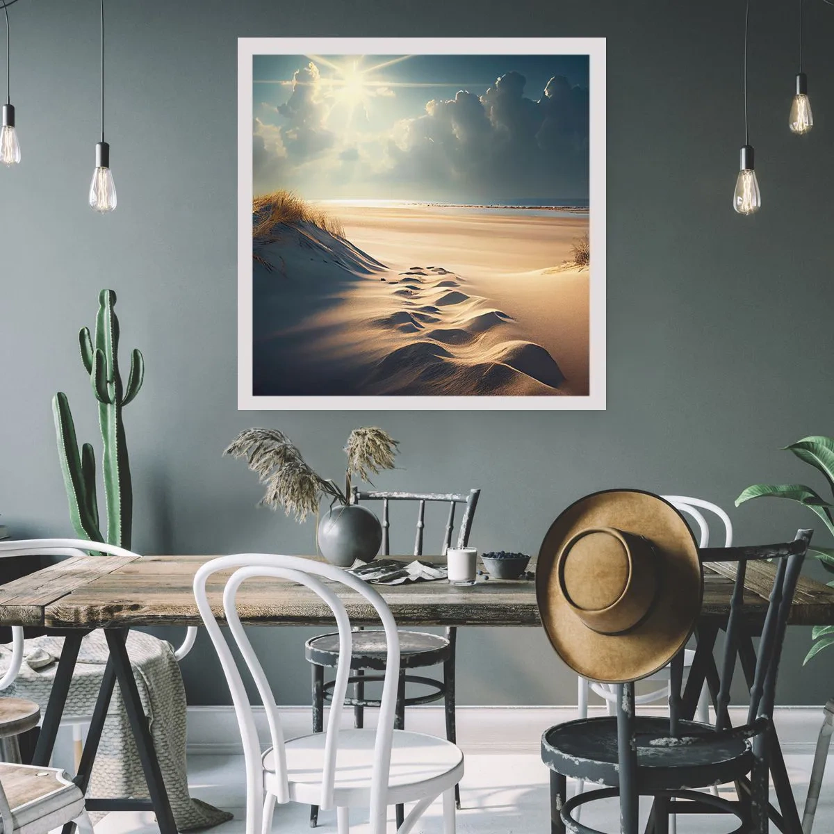 Poster - Beruhigende Landschaft - 60x60 cm