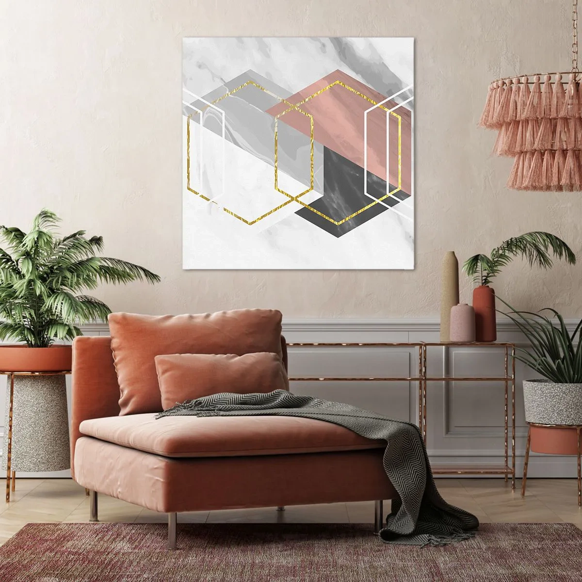 Bild auf Leinwand - Leinwandbild - Kettenkomposition - 40x40 cm