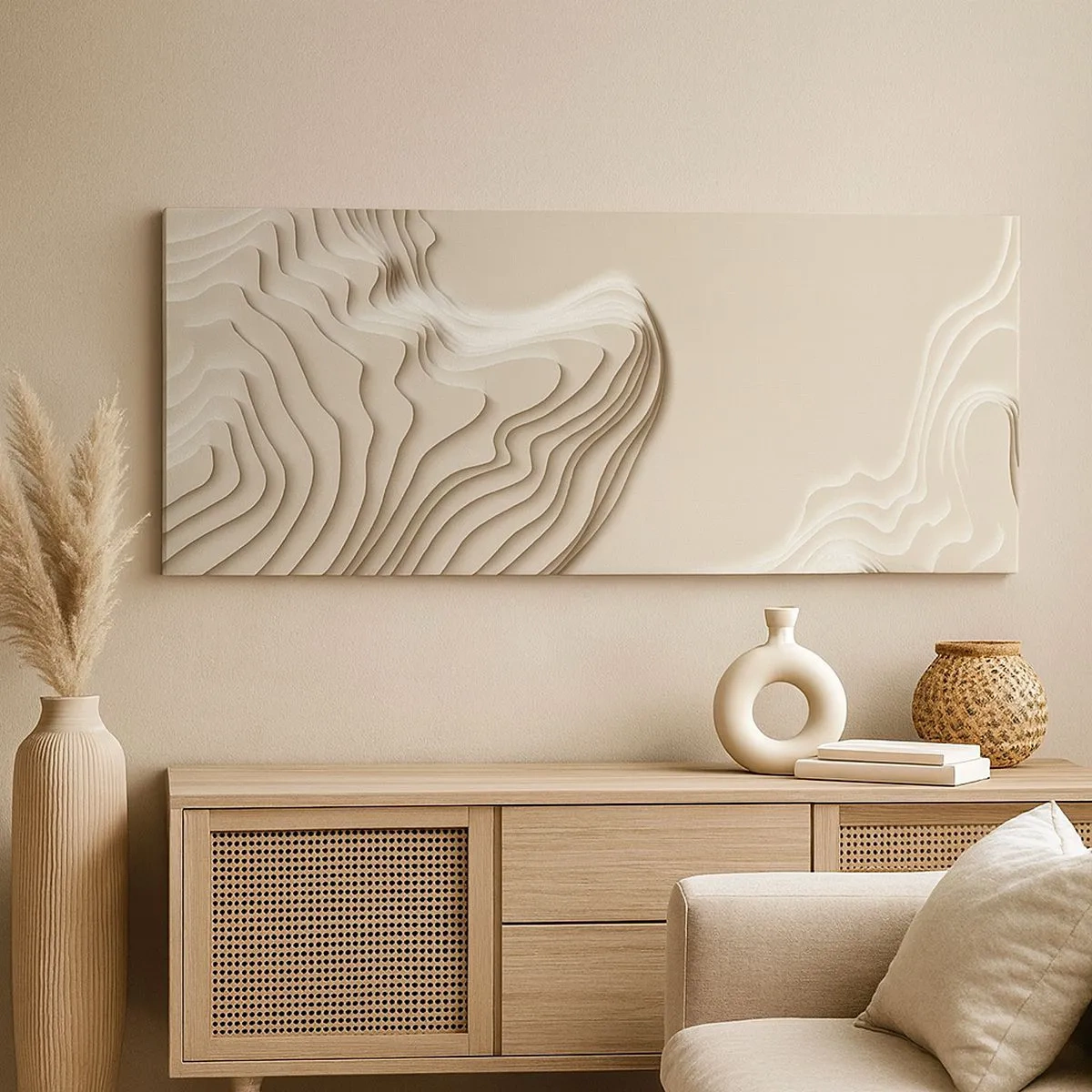 Bild auf Leinwand - Leinwandbild - Topographie der Kunst - 100x40 cm