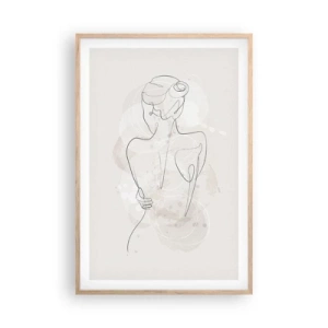 Poster in einem Rahmen aus heller Eiche - Wie ein sensibles Instrument - 61x91 cm