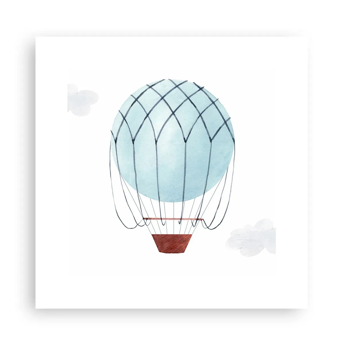 Poster - Ganz in den Wolken - 30x30 cm