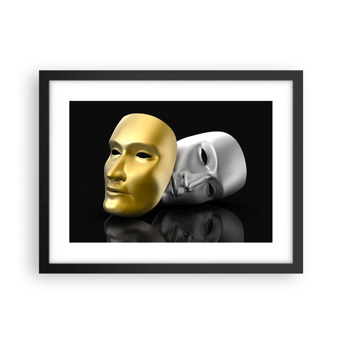 Poster in einem schwarzem Rahmen - Das Leben ist wie ein Theater - 40x30 cm