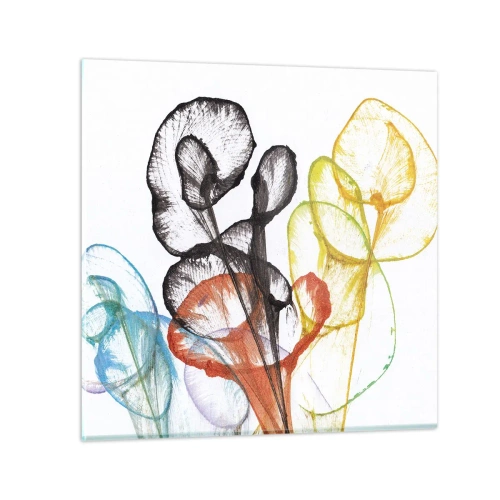 Glasbild - Bild auf glas - Blumen mit Seele - 50x50 cm