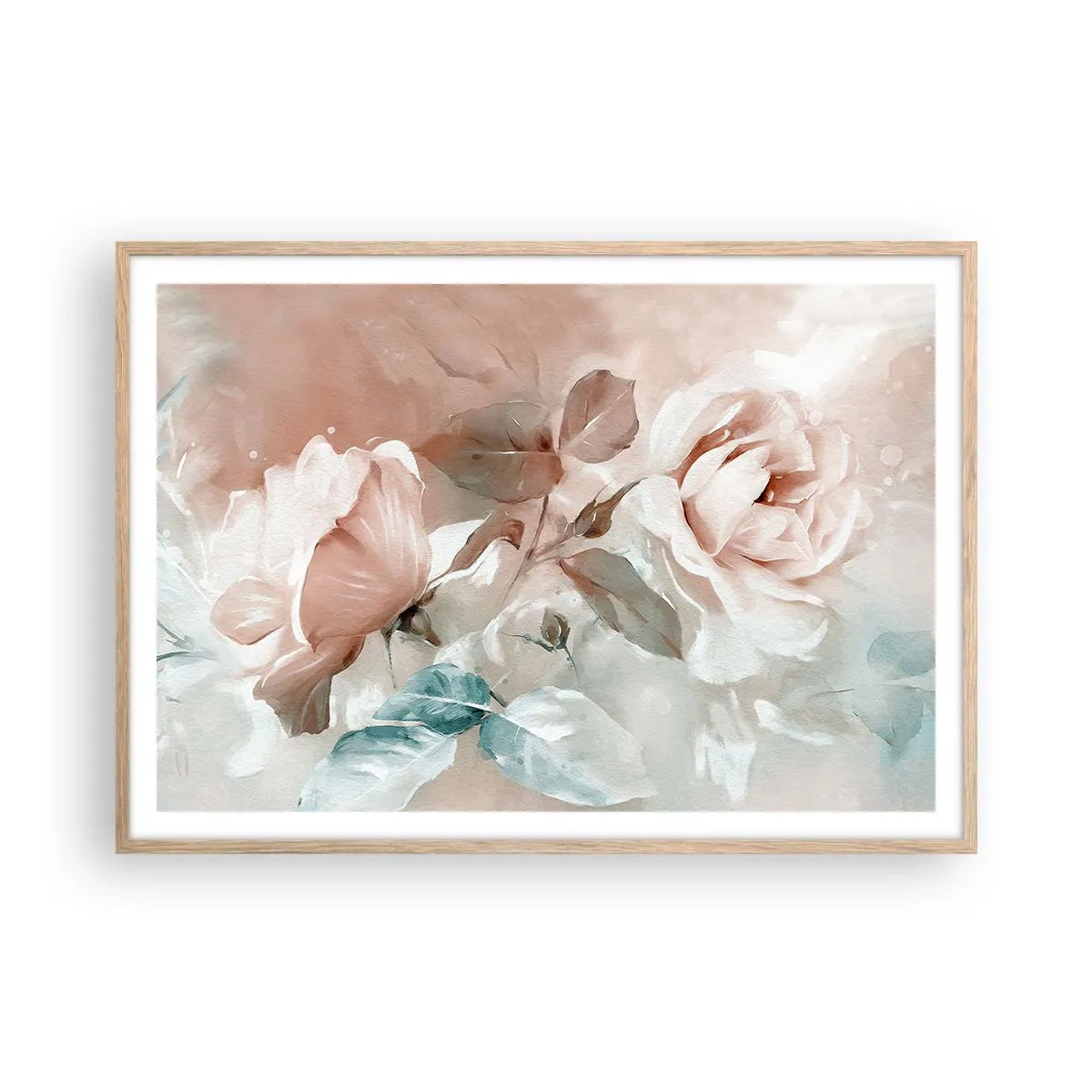 Poster in einem Rahmen aus heller Eiche - Geist der Romantik - 100x70 cm