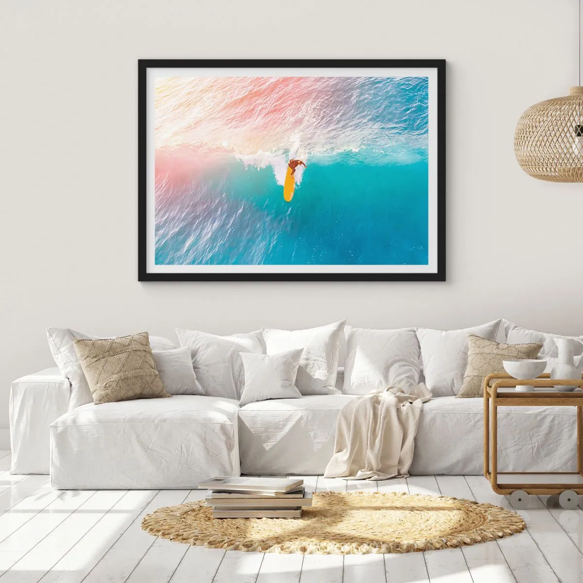 Poster in einem schwarzem Rahmen - Der Ozeanreiter - 40x30 cm