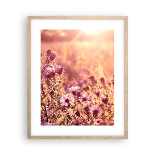 Poster in einem Rahmen aus heller Eiche - Bevor der Sommer vorbei ist - 40x50 cm