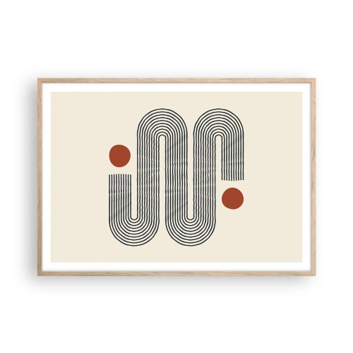 Poster in einem Rahmen aus heller Eiche - Vom Anfang bis zum Ende - 100x70 cm