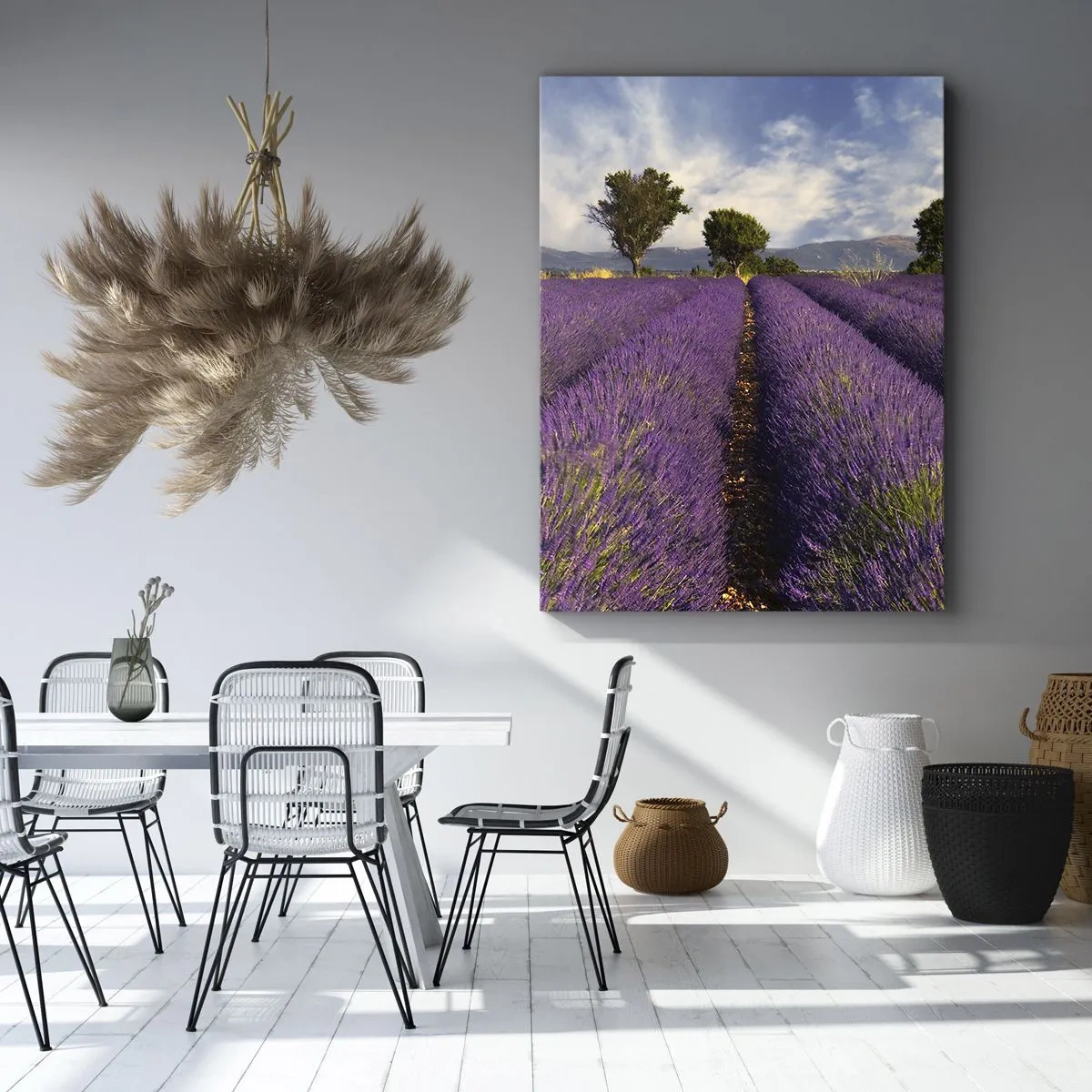 Bild auf Leinwand - Leinwandbild - Lavendelfelder - 65x120 cm
