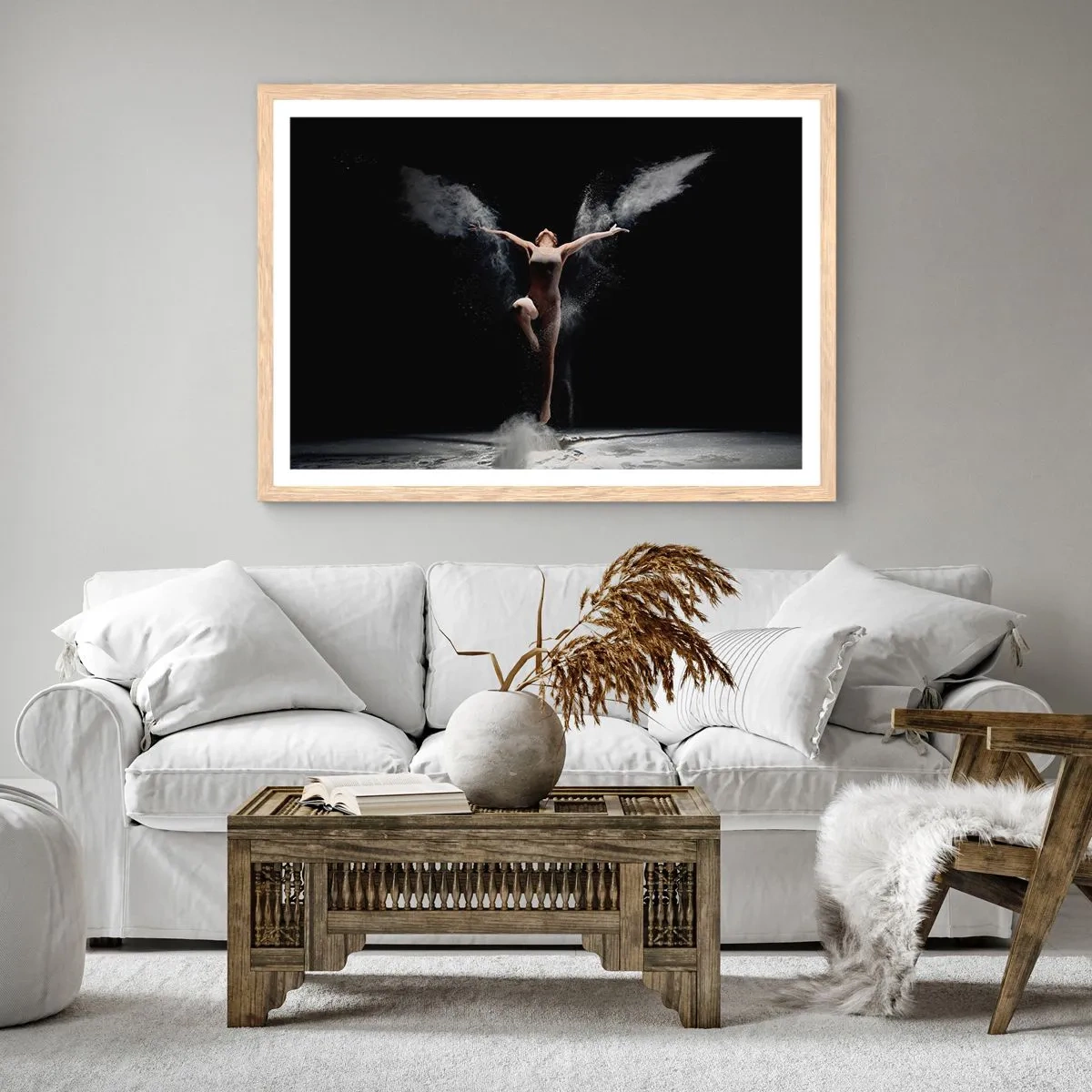 Poster in einem Rahmen aus heller Eiche - Elfen existieren - 100x70 cm