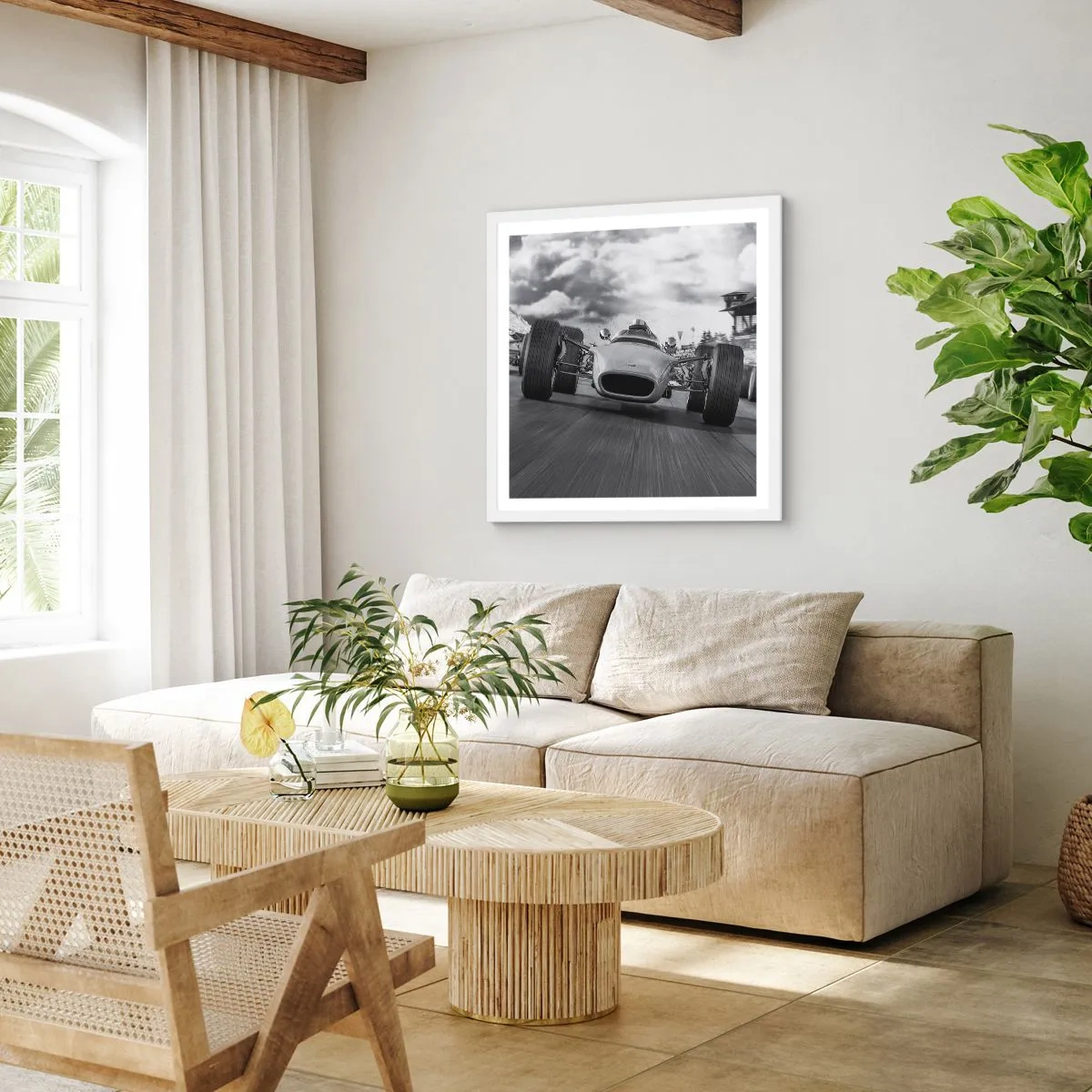 Poster in einem weißen Rahmen - Power ist da! - 30x30 cm