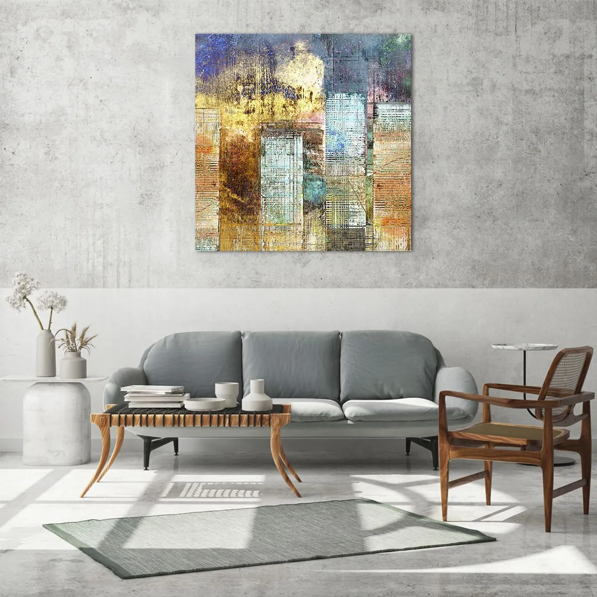 Glasbild - Bild auf glas - Sonnige Metropole - 70x70 cm