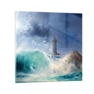 Glasbild - Bild auf glas - Auf der Hut vor den Elementen - 30x30 cm
