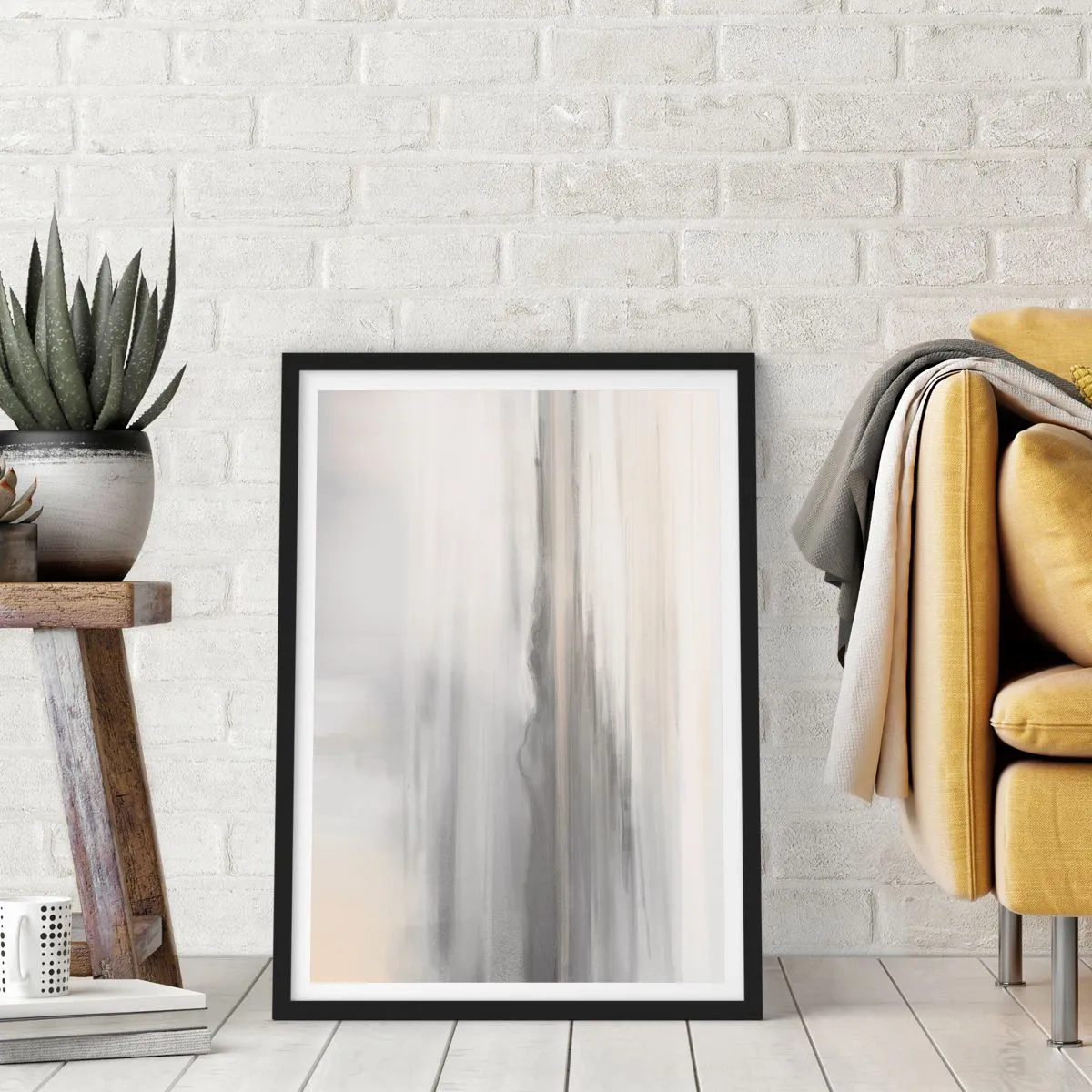 Poster in einem schwarzem Rahmen - Nachdenkliche Distanz - 70x100 cm