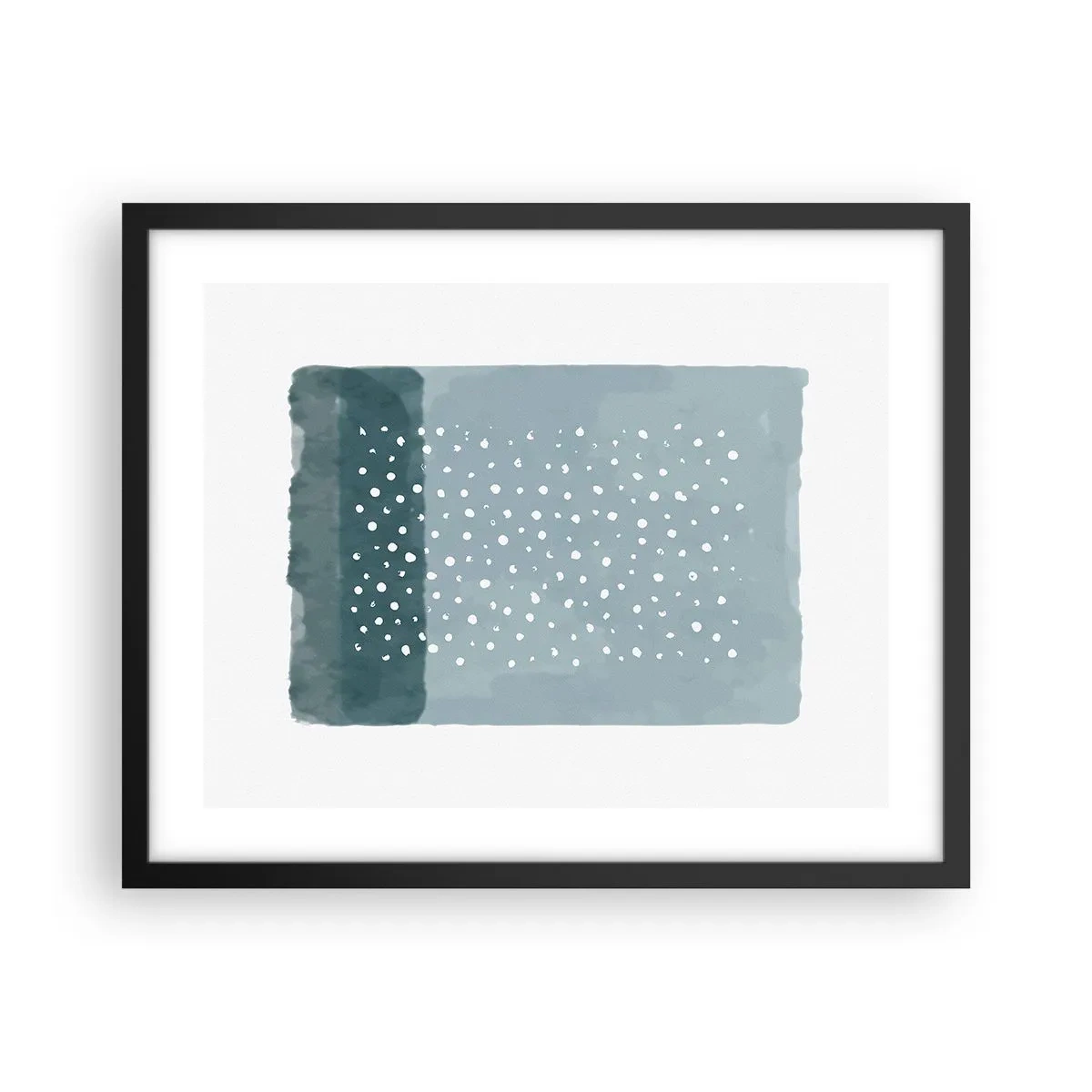 Poster in einem schwarzem Rahmen - Auf Blau gewachsen - 50x40 cm