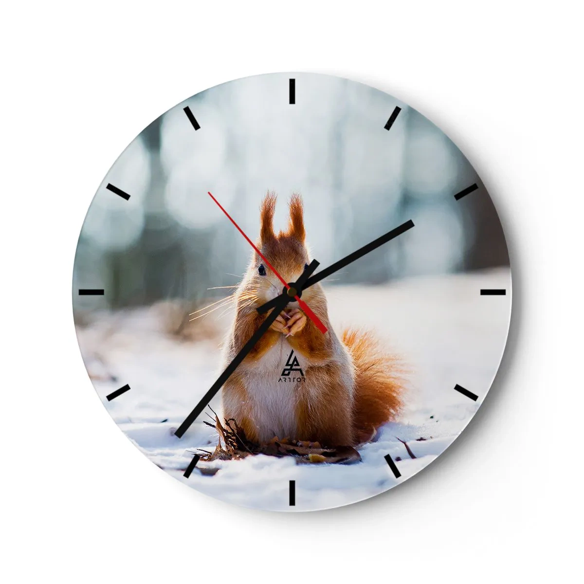 Wanduhr - Glasuhr - Wo schaust du hin? - 40x40 cm