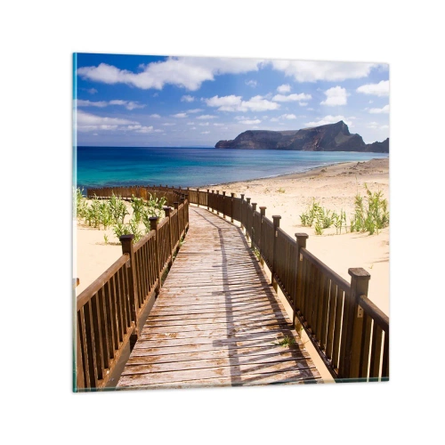 Glasbild - Bild auf glas - Bring mich zu den glücklichen Inseln - 30x30 cm