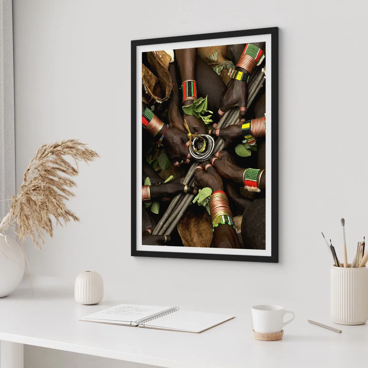 Poster in einem schwarzem Rahmen - Wir sind zusammen - 70x100 cm