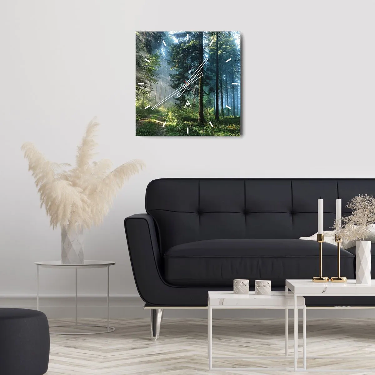 Wanduhr - Glasuhr - Strahlend am Morgen - 40x40 cm