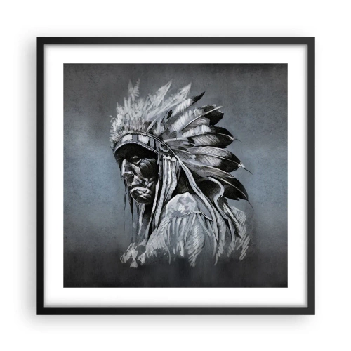 Poster in einem schwarzem Rahmen - Zurück zu den Wurzeln - 50x50 cm