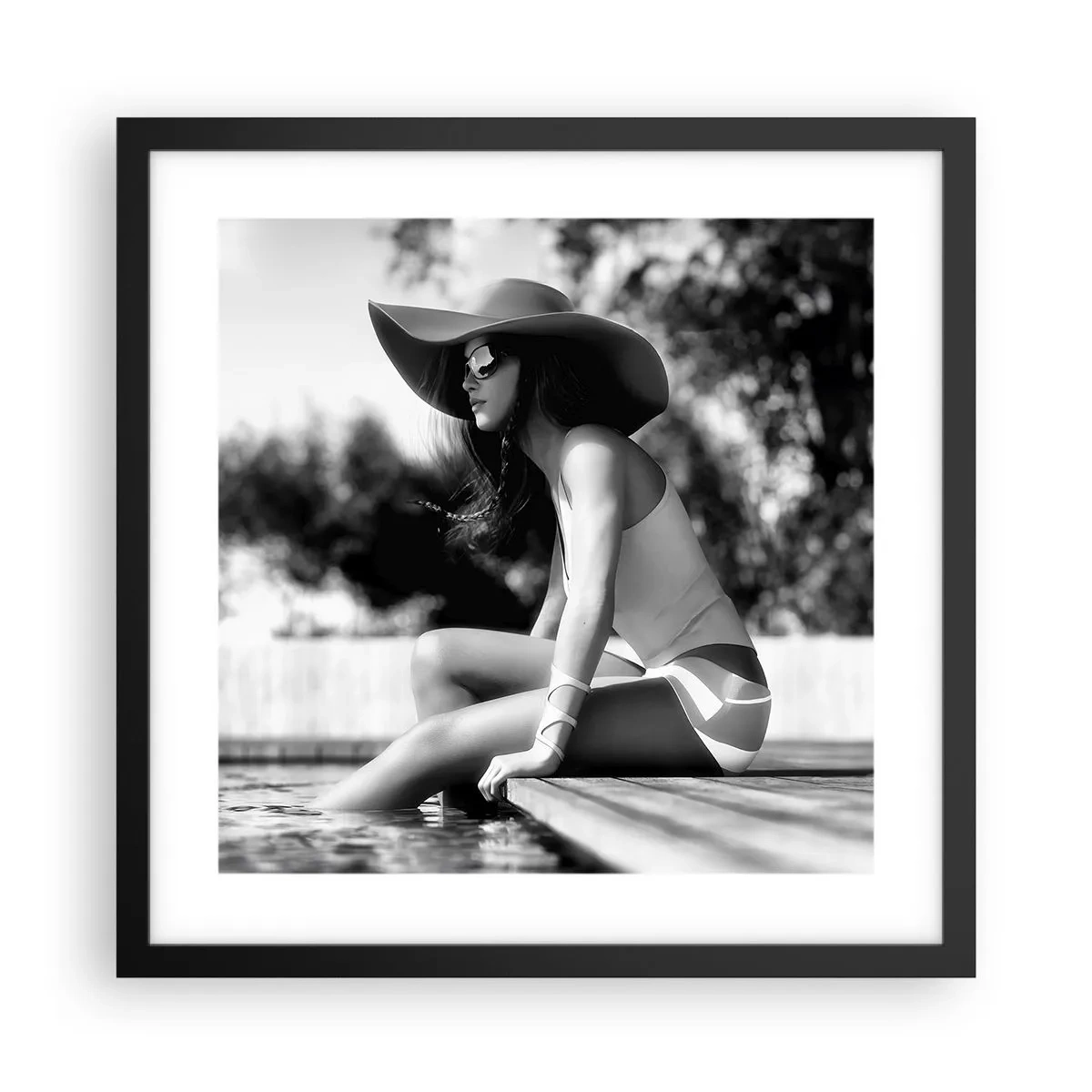 Poster in einem schwarzem Rahmen - Sommertraum - 40x40 cm