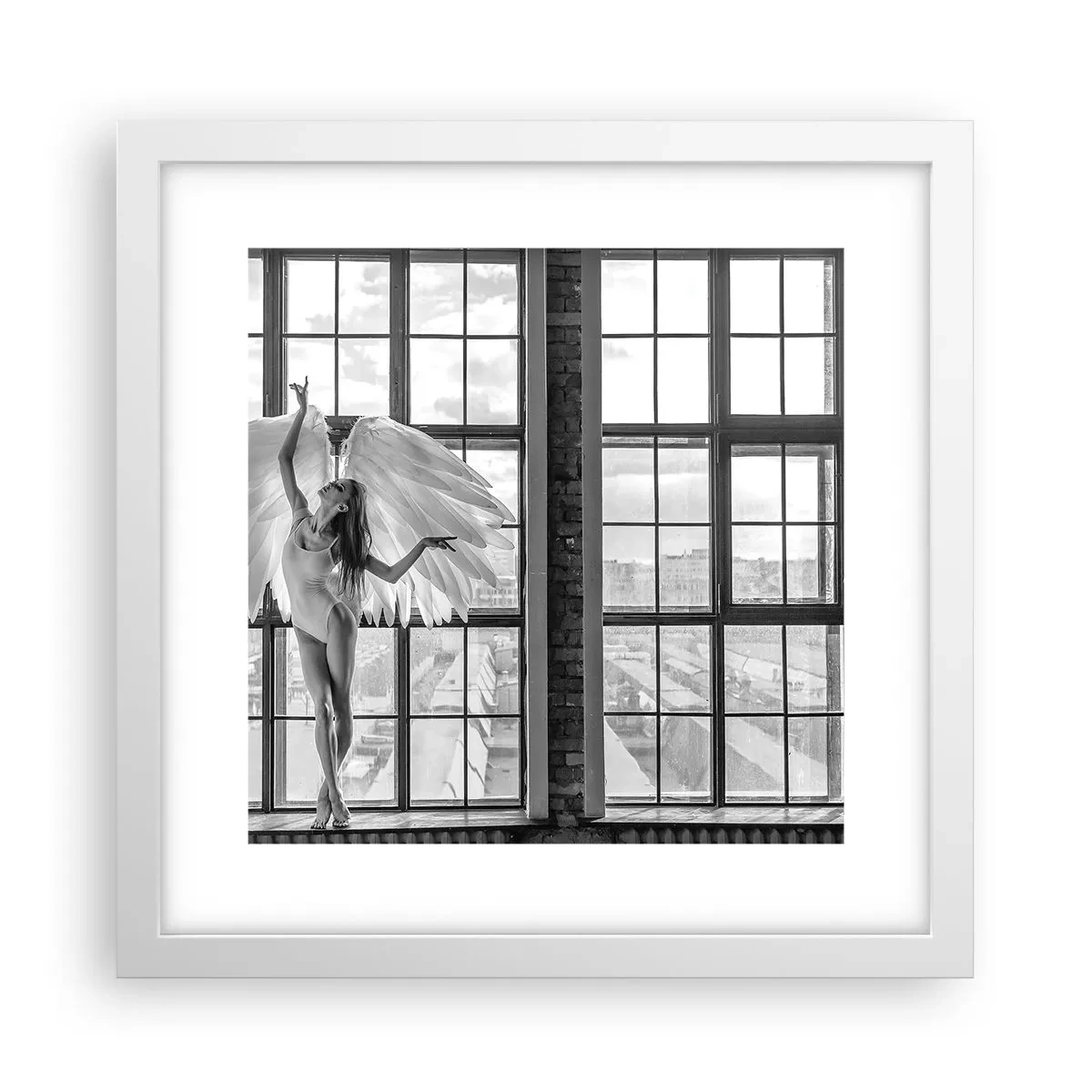 Poster in einem weißen Rahmen - Stadt der Engel? - 30x30 cm