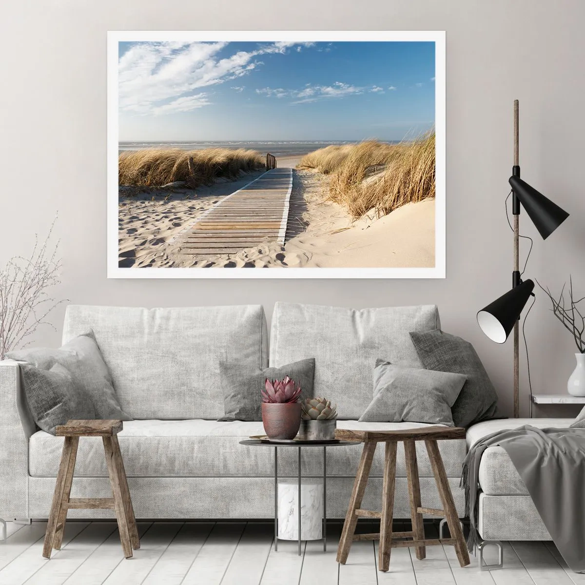 Poster - Hinter der Düne, im Rauschen des Grases - 40x30 cm