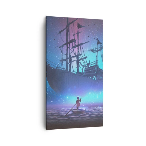 Bild auf Leinwand - Leinwandbild - Begegnung mit dem Mythos des Meeres - 45x80 cm