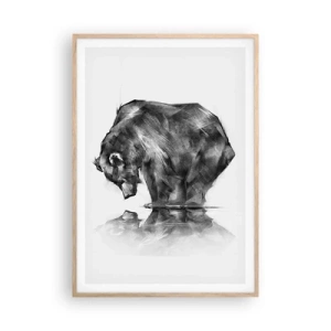 Poster in einem Rahmen aus heller Eiche - Schön, jemanden in der Nähe zu sehen - 70x100 cm