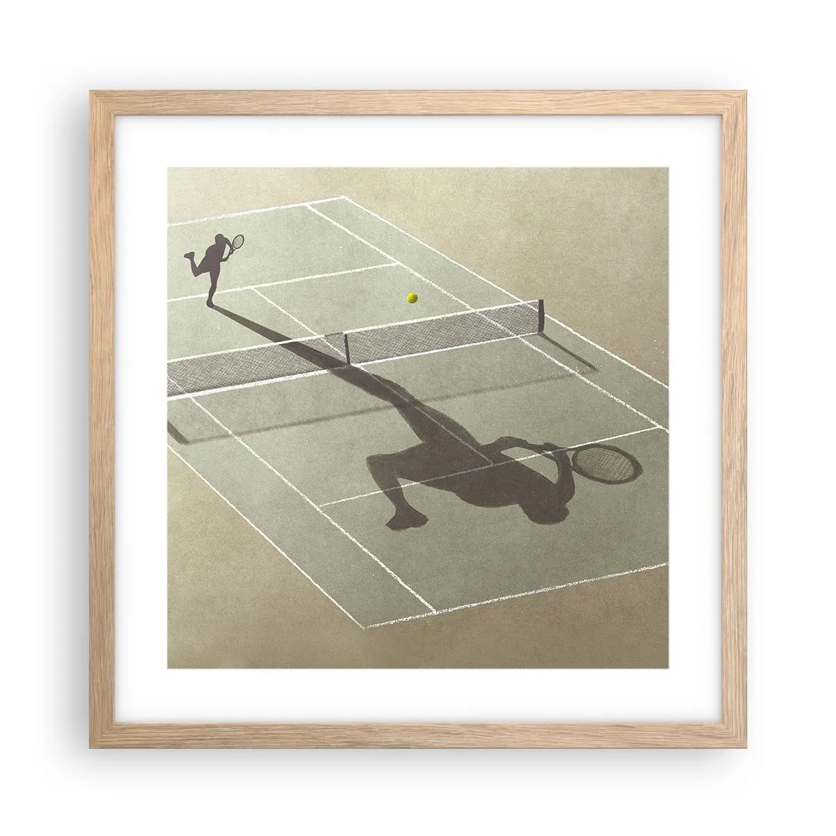 Poster in einem Rahmen aus heller Eiche - Überwinde dich selbst - 40x40 cm