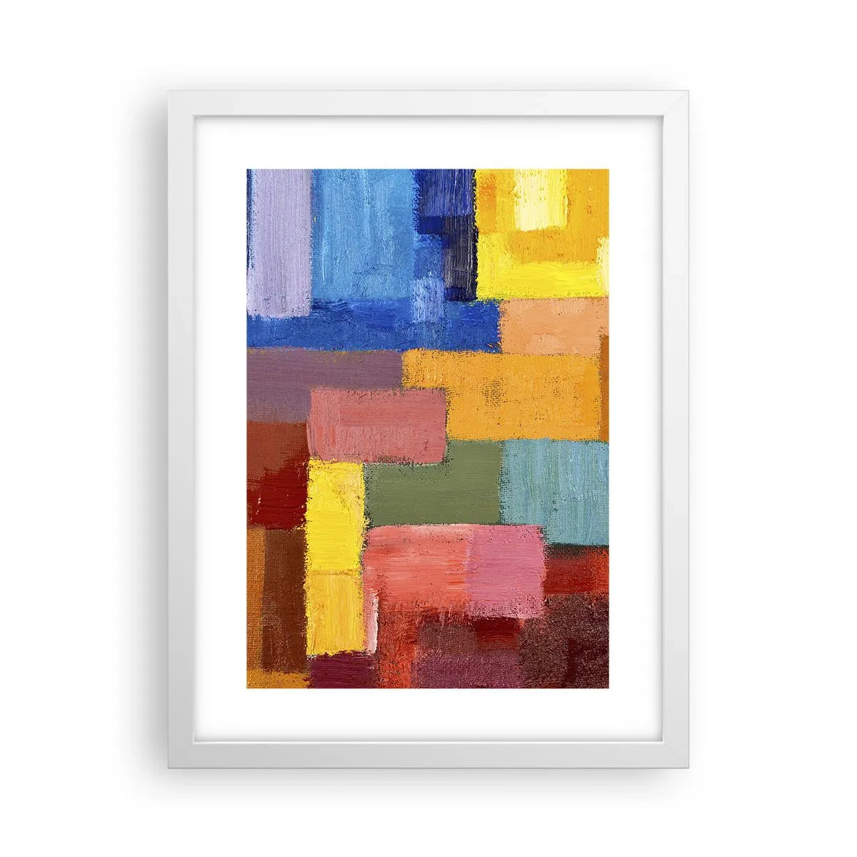Poster in einem weißen Rahmen - Jeder ist anders, alle bunt - 30x40 cm