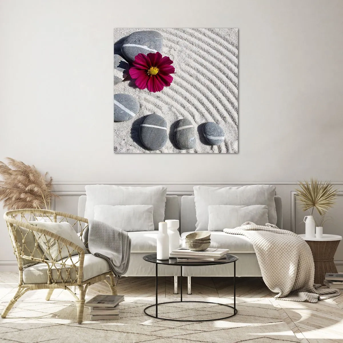 Glasbild - Bild auf glas - Energie und Ruhe des Zauberkreises der Natur - 50x50 cm