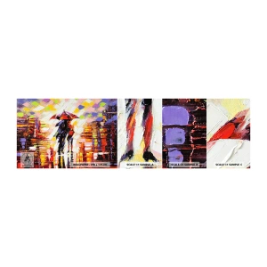 Fototapetenmuster Standard Eco - Gemeinsam durch die Nacht und den Regen - Abstraktion, Verliebtes Pärchen, Im Regen spazieren gehen - 100x30 cm