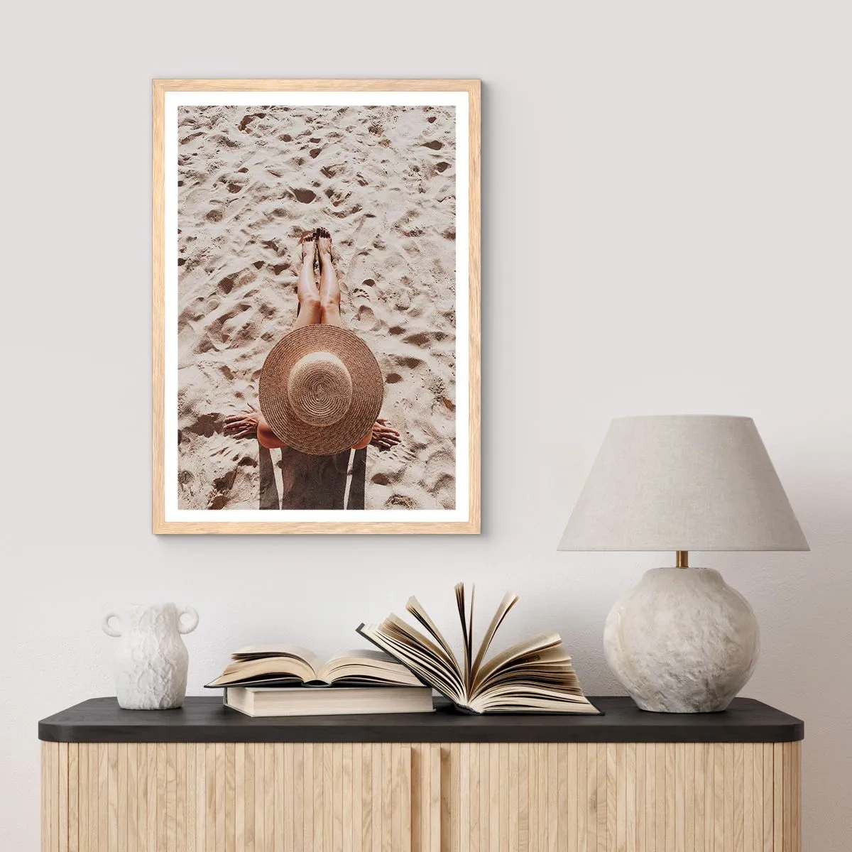 Poster in einem Rahmen aus heller Eiche - Traumzeit - 50x70 cm