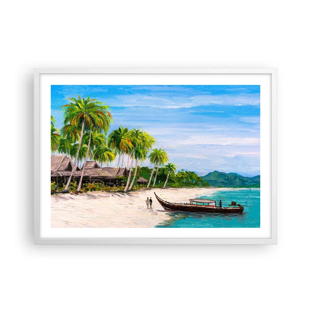 Poster in einem weißen Rahmen - Exotischer Traum - 70x50 cm