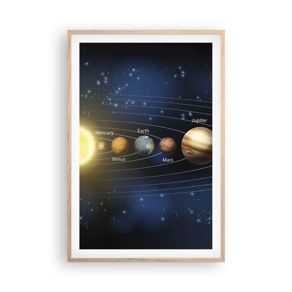 Poster in einem Rahmen aus heller Eiche - Einer von zehn - 61x91 cm