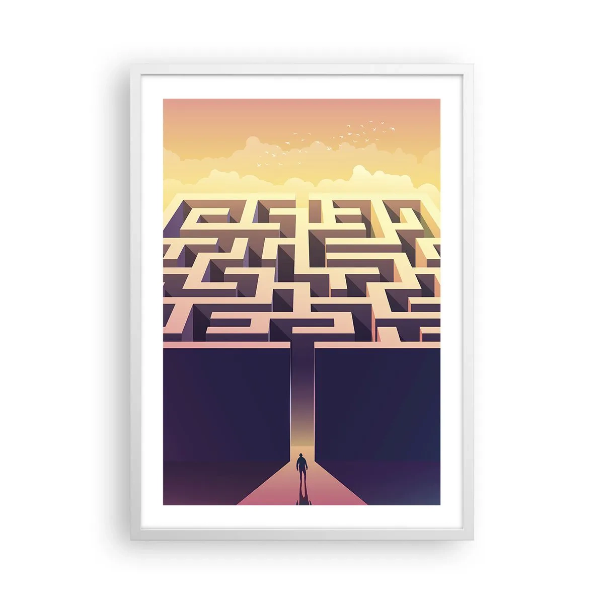 Poster in einem weißen Rahmen - Entscheidungszeit - 50x70 cm