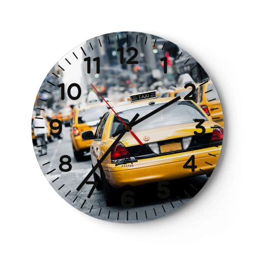 Wanduhr - Glasuhr - Nur in dieser Stadt - 40x40 cm