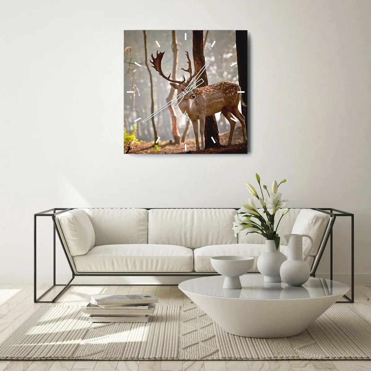 Wanduhr - Glasuhr - Das Licht der Jugend - 40x40 cm