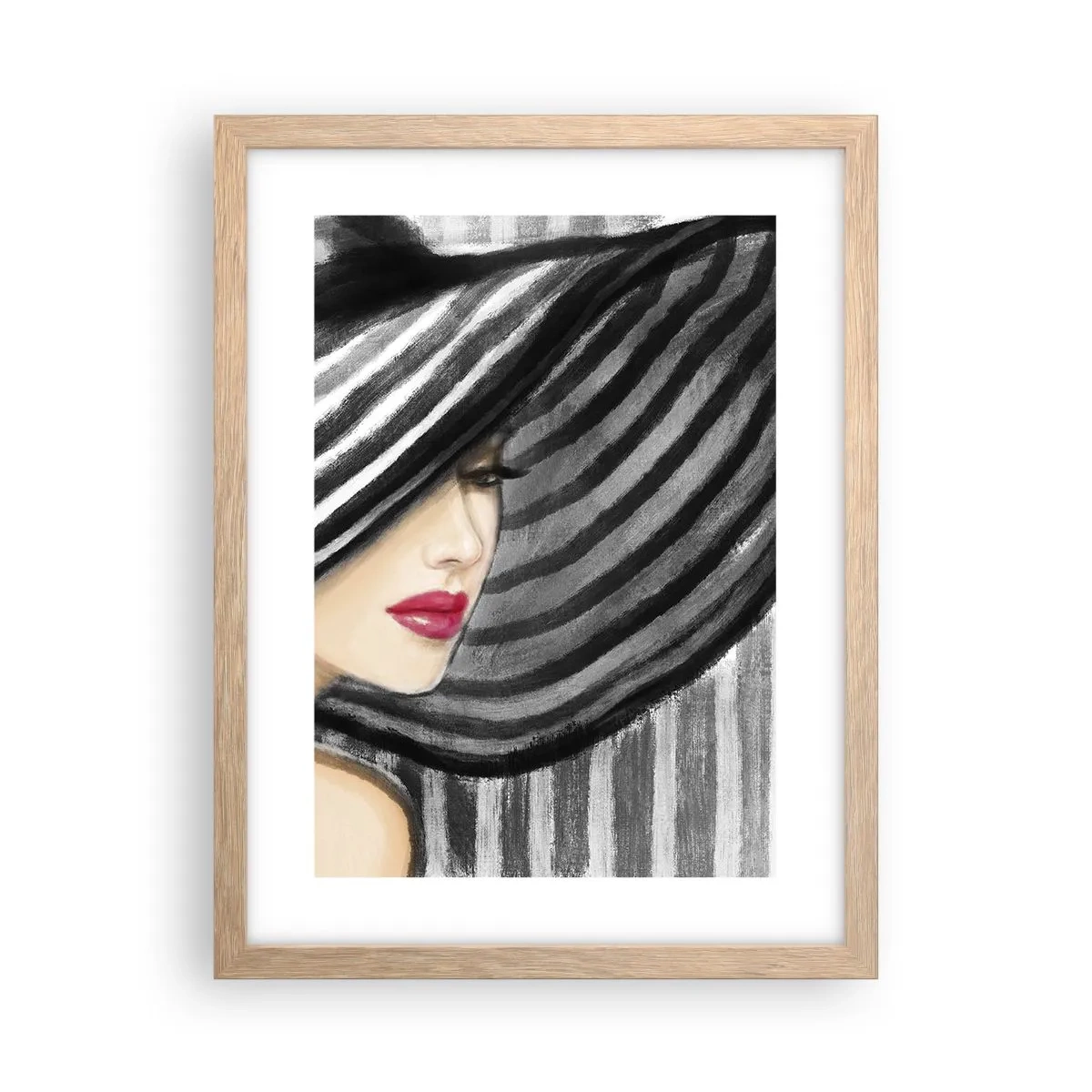 Poster in einem Rahmen aus heller Eiche - Wo soll ich dich finden? - 30x40 cm